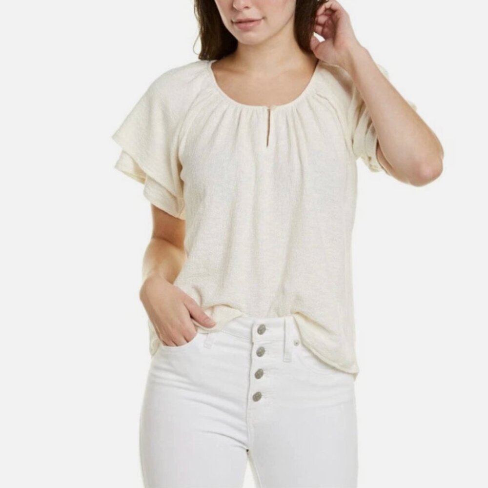 Madewell Texture & Thread Tiered-Sleeve Top